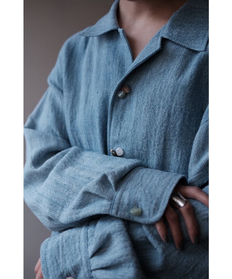 ANSNAM / Hand Woven Shirt Jacket(CottonSilkLine