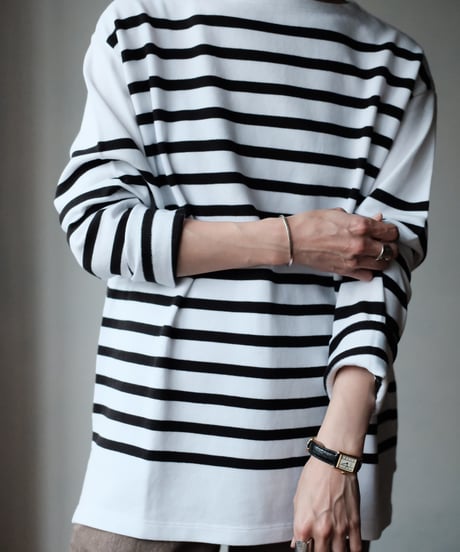 LIFiLL / Cottony Basque BD Shirt (White×Black)