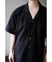 matereal / Cotton Silk Open Collar Shirt(Navy)