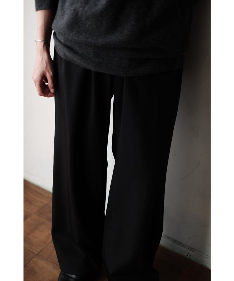 matereal / Silophil Wool Easy Slacks(Black) | PARK