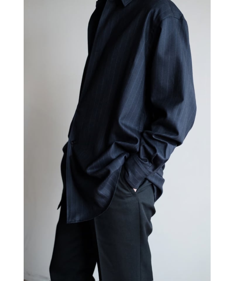 un/unbient / Regular Collar Pullover(Navy Strip