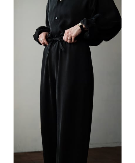 matereal / Cupro Easy Pants(Black)