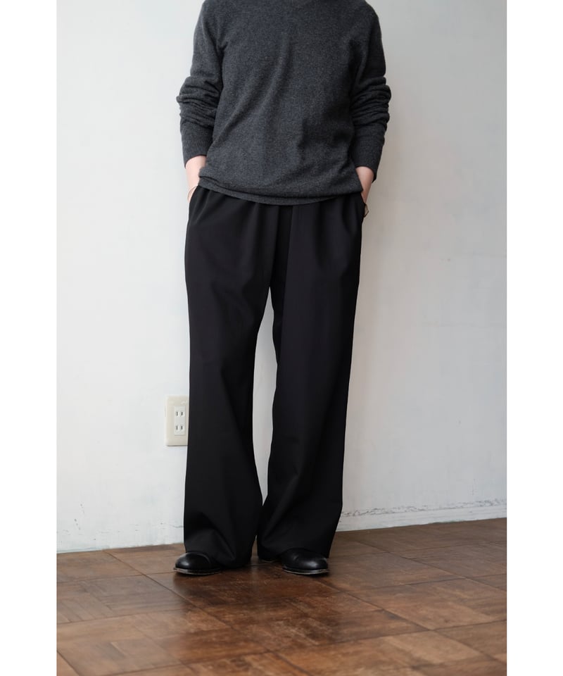 matereal / Silophil Wool Easy Slacks(Black) | PARK