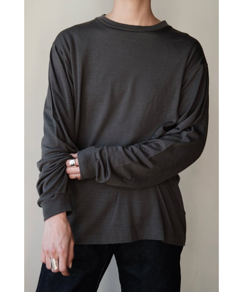 LIFiLL / Woolish Longsleeve Tee(Charcoal) | PARK