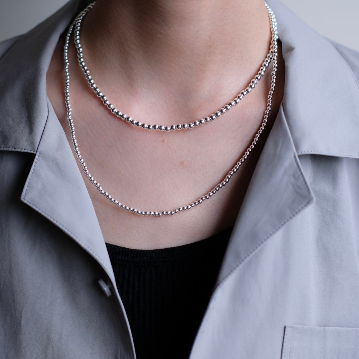 BASENOTES / 50cm Small Ball Necklace from Mexic 