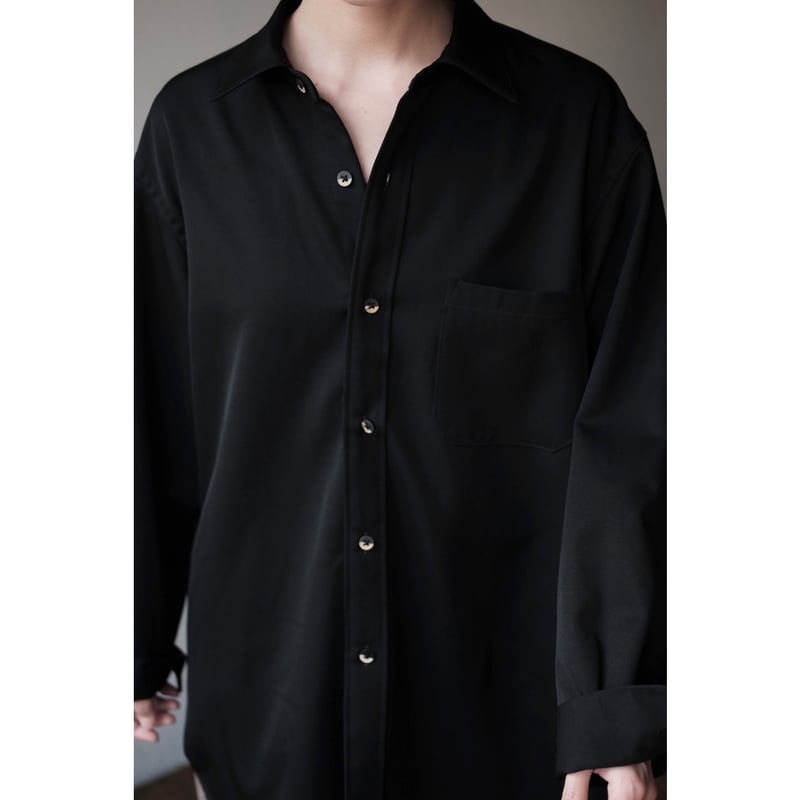 BISOWN / WOOL GABA REGUAR SHIRTS(True Black) |