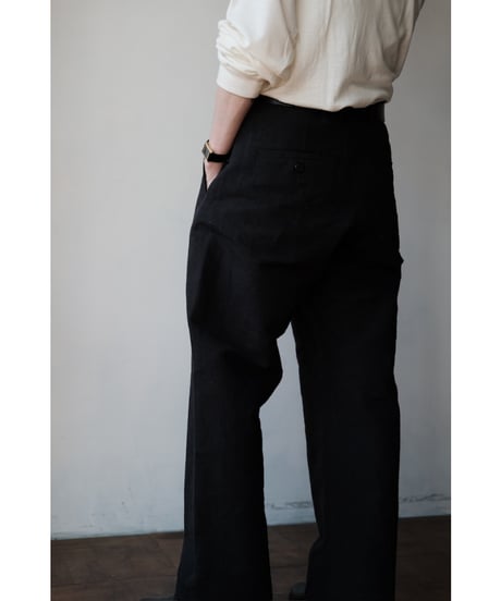 ANSNAM / Lurie Pants(CottonLinen/Black)