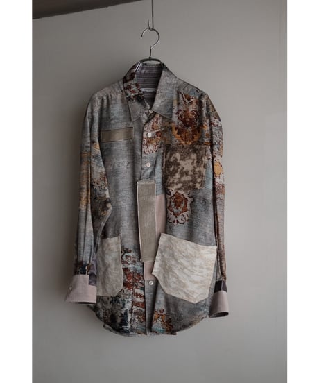 ANSNAM / Patched Shirts(Viscose Cupro/Mix)