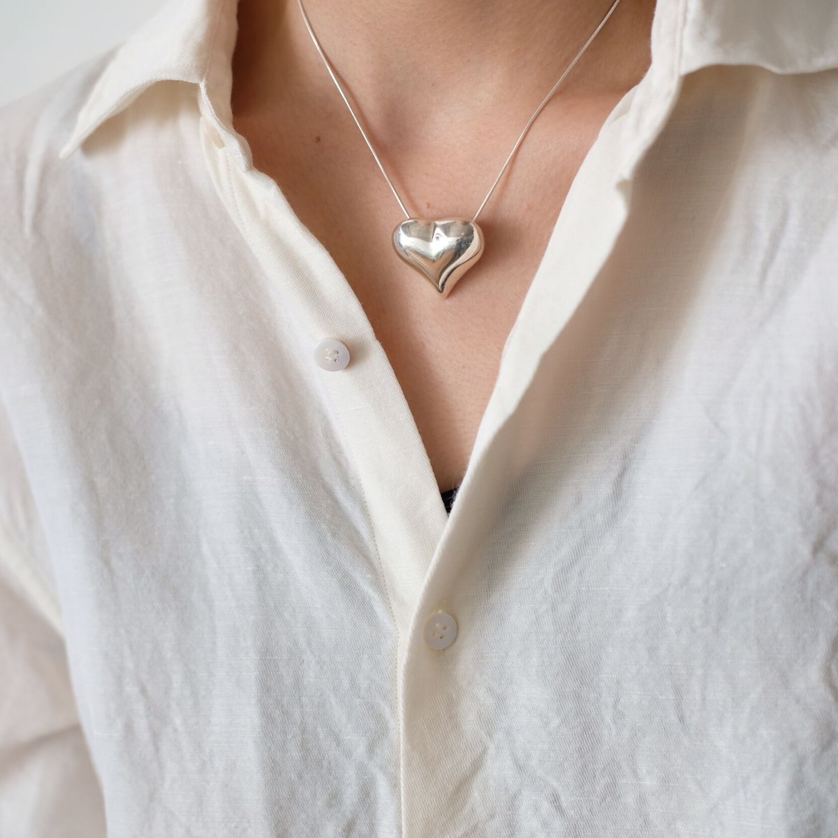 BASENOTES / Silver Heart Necklace from Mexico | BASENOTES / Silver Heart Necklace from Mexico |