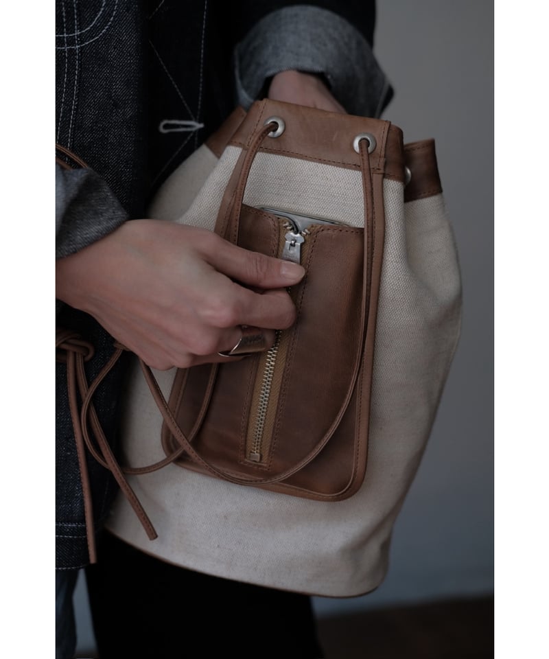 forme / Drawstring Bag(Jute Canvas×Class Brown)