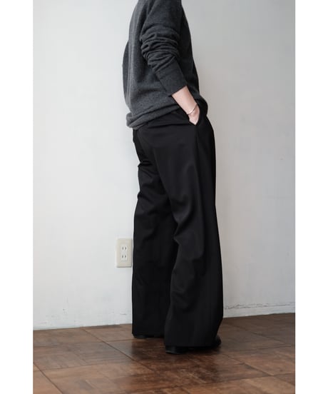 matereal / Silophil Wool Easy Slacks(Black)