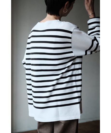 LIFiLL / Cottony Basque BD Shirt (White×Black)