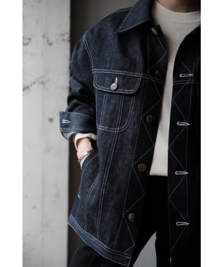 ANSNAM / Gジャン(Linen Denim/Indigo) | PARK