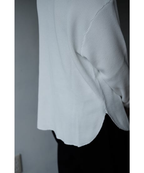 LIFiLL / Cottony Waffle Longsleeve Tee(White)
