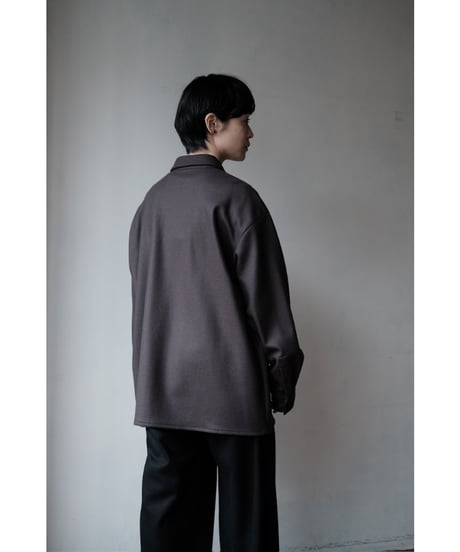 LIFiLL / Woolish Milled Smooth Shirt(Charcoal)