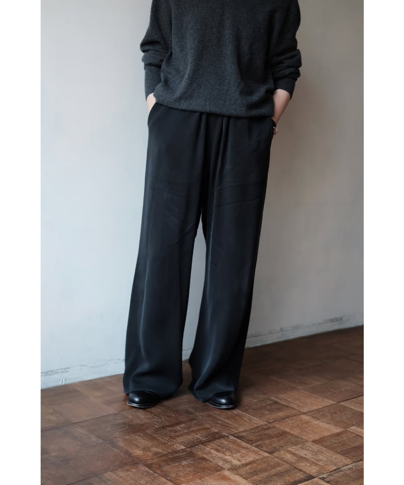 matereal / Cupro Easy Pants(Black) | PARK