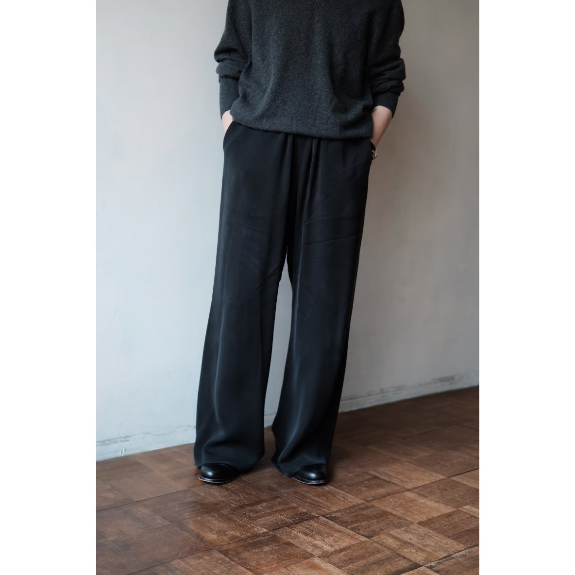 パンツ park matereal / Cupro Easy Pants(Black) | PARK