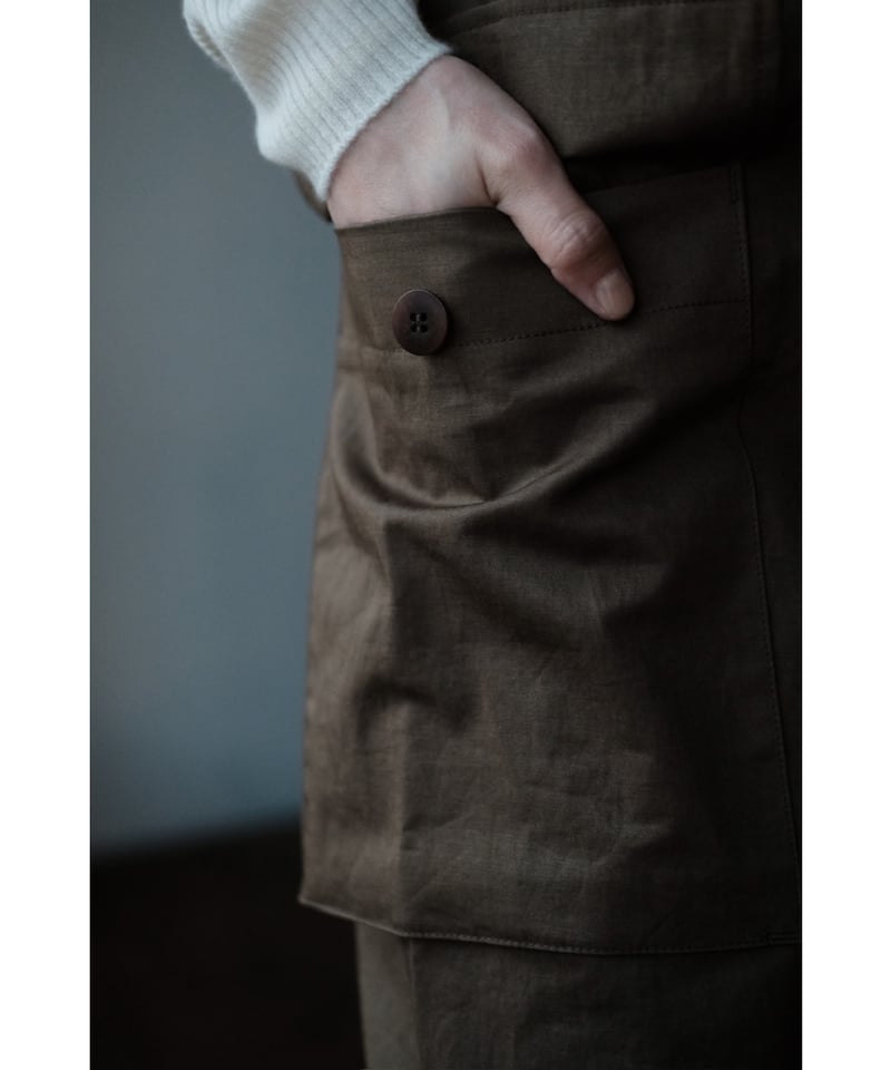 BISOWN / COTTON LINEN M43 TROUSERS(MILITARY GRE