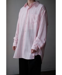 ANSNAM / プレーンシャツ(Cotton/Pink×White×Lt.Blue Plaid)
