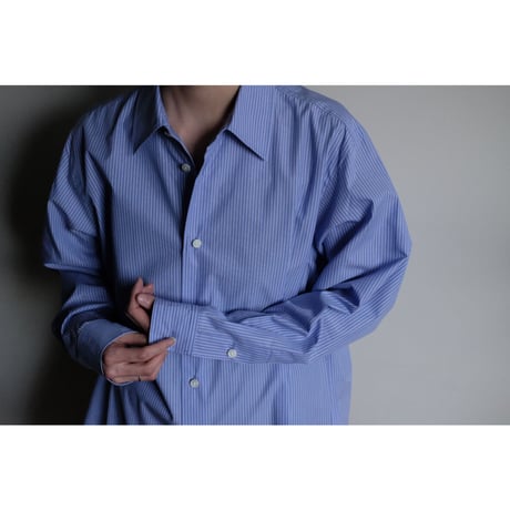 un/unbient / Regular Collar Shirt(Blue Stripe)