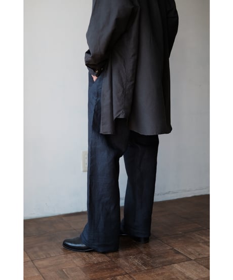 ANSNAM / Lurie Pants(Irish Linen/Dark Navy)