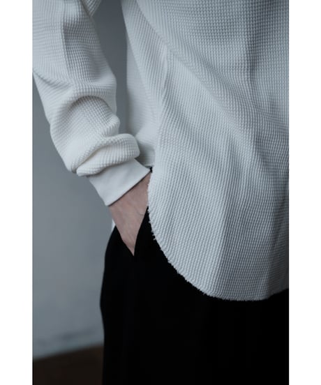 LIFiLL / Cottony Waffle Longsleeve Tee(White)
