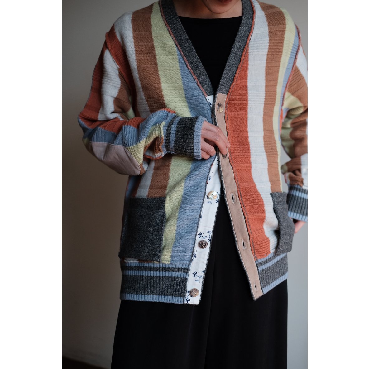 ANSNAM 美品　24AW マルチストライプカーディガン ANSNAM 美品24AW マルチストライプカーディガン