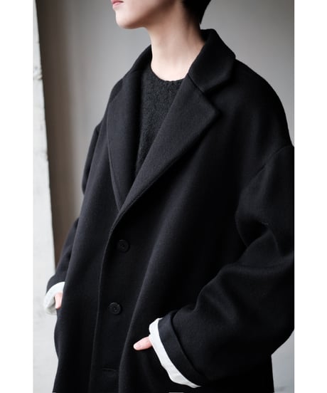 ANSNAM / Big Jacket(Handwoven Doble Faced Wool/Black)