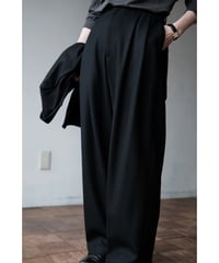 LIFiLL / Woolish Milled Smooth Slacks(Black)