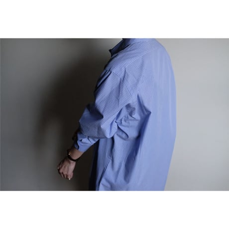 un/unbient / Regular Collar Shirt(Blue Stripe)