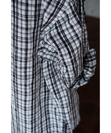 ANSNAM / ビッグパジャケット(LinenNylon/White×Black×Beige×Navy)