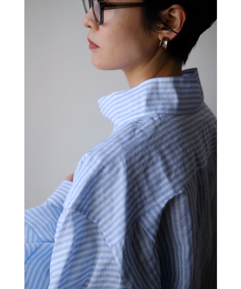 ANSNAM / 牛飼いプルオーバーシャツ(LinenCotton<CARLO RIVA>/B