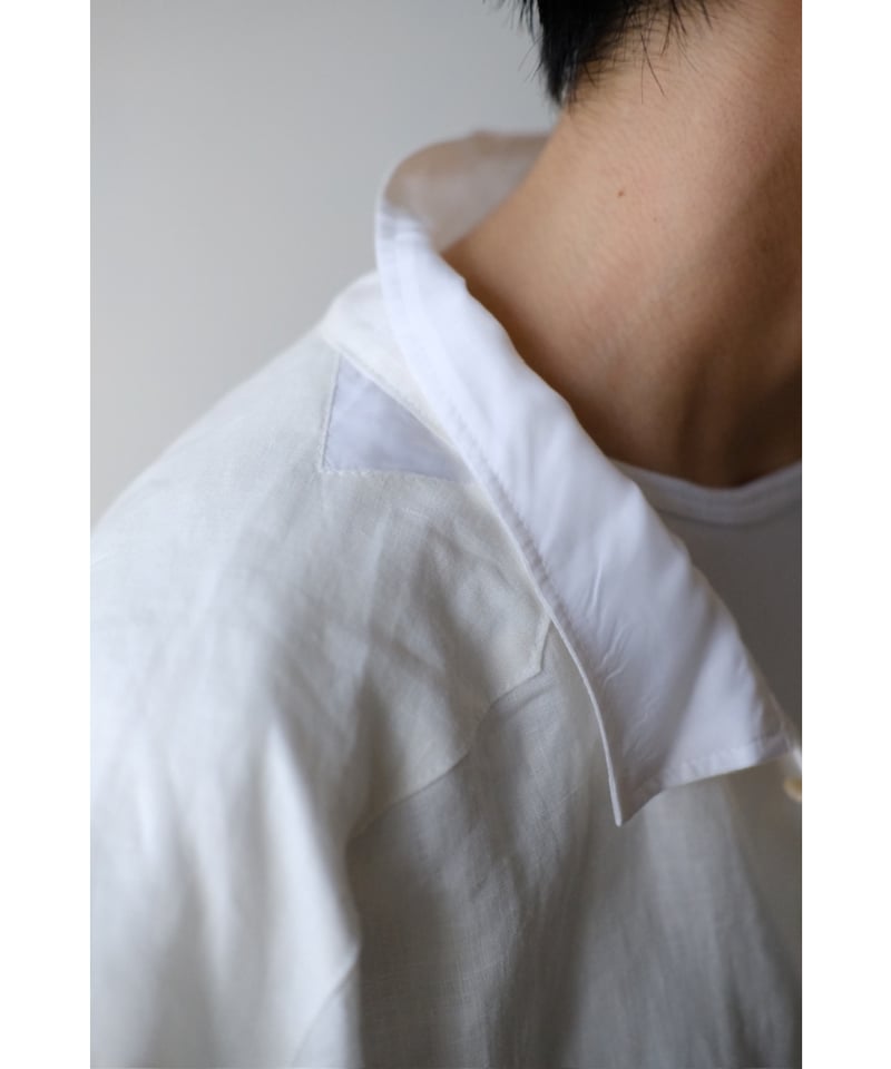 ANSNAM / 牛飼いオープンシャツ(Linen/White) | PARK