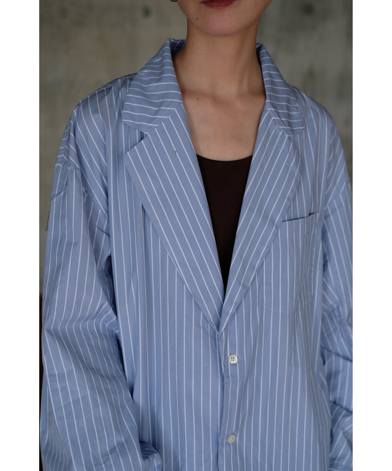 ANSNAM / ビッグパジャケット(Cotton/Blue×White) | PARK