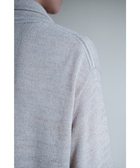 ANSNAM / Mole Yarn Cardigan(Beige Gray)