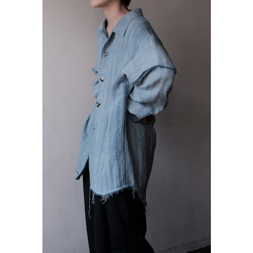 ANSNAM / Hand Woven Shirt Jacket(CottonSilkLine