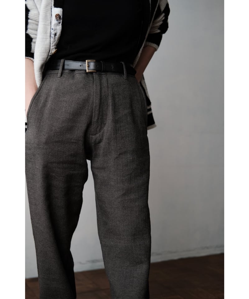 ANSNAM / Lurie Pants(LinenWoolCashmere/Brown mi