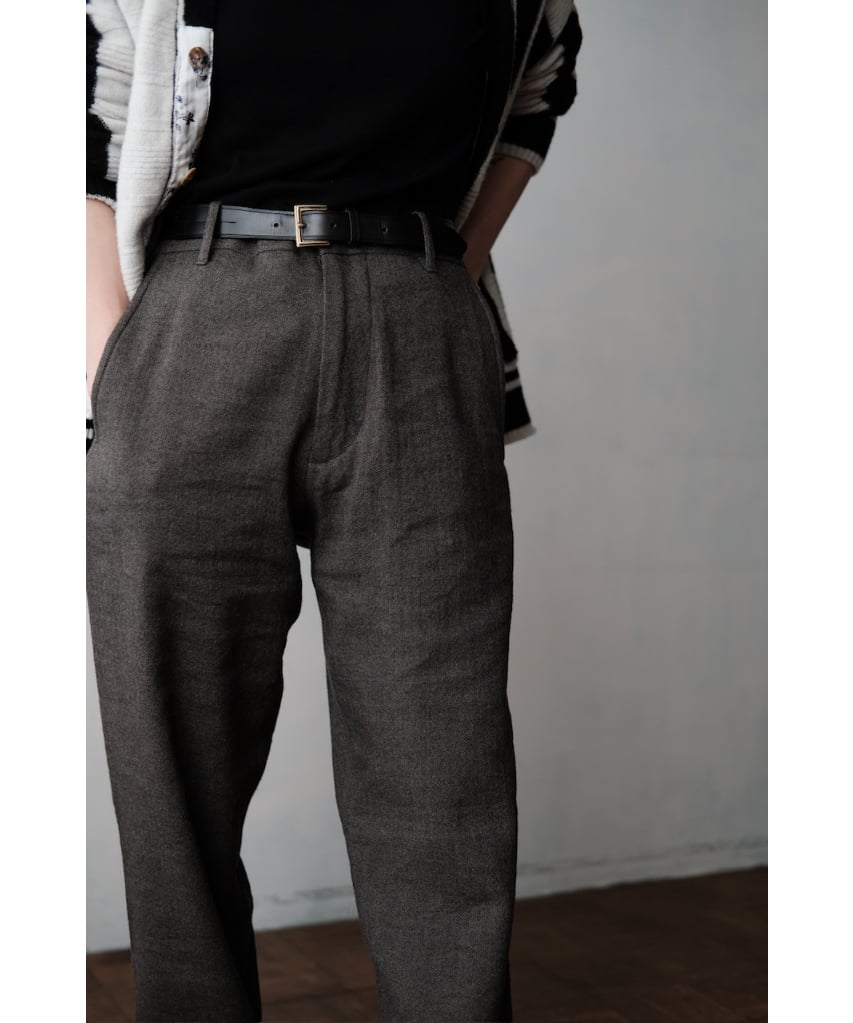 ANSNAM / Lurie Pants(LinenWoolCashmere/Brown mi