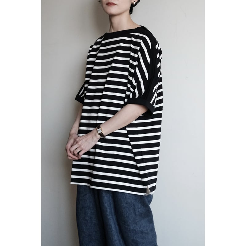 ANSNAM riverrun boat neck long t shirt