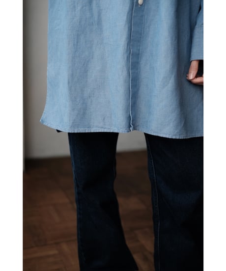 BISOWN / COTTON LINEN CHAMBRAY SHIRTS(LIGHT INDIGO)