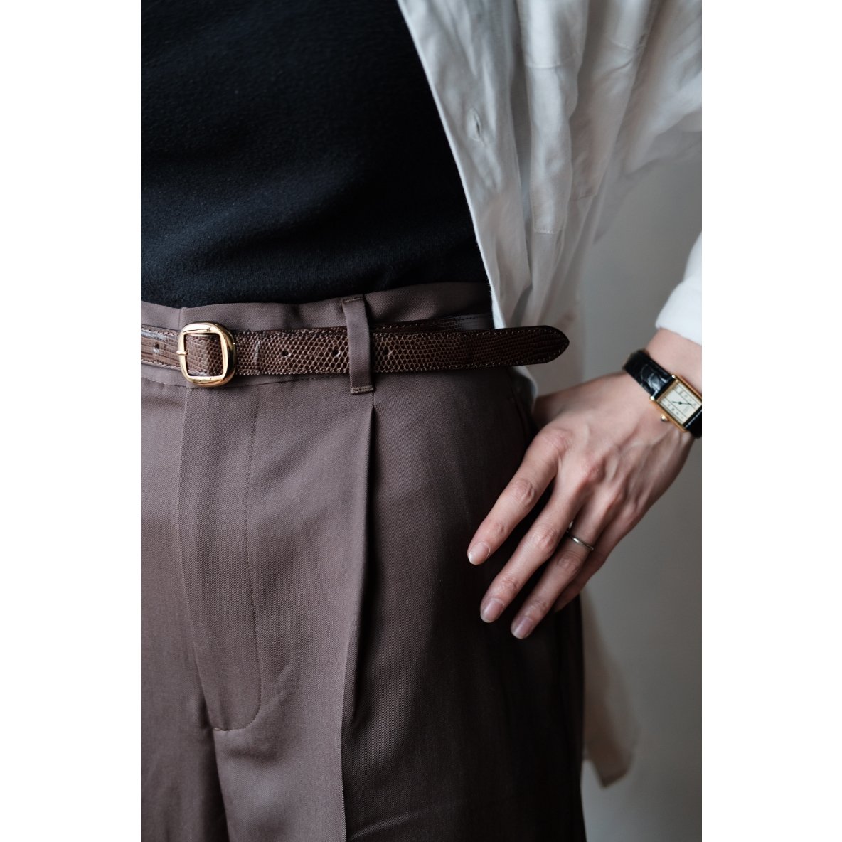 BISOWN / LIZARD SQUARE BELT(2 colors) | PARK