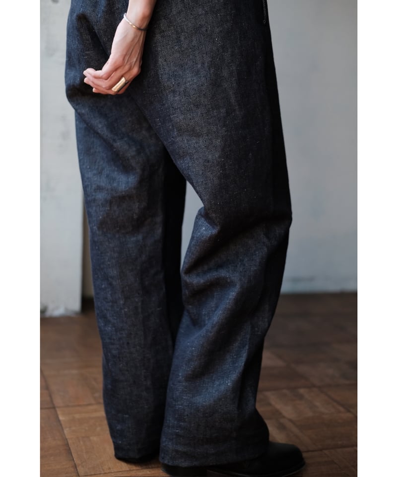 ANSNAM / Lurie Pants(Linen Denim/Indigo) | PARK