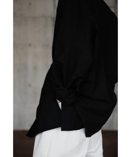 ANSNAM / 塩縮ビッグパジャケット(CottonLinen/Black)