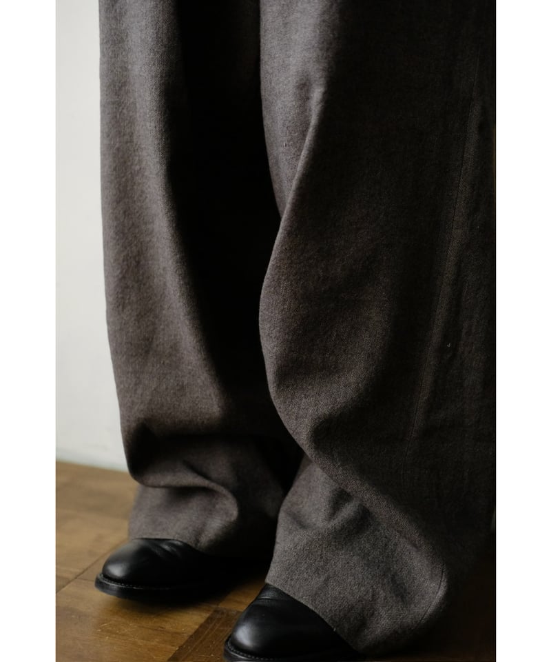 I am dork / Work Pants(LinenWoolCashmere/Brown