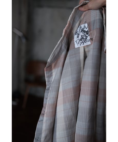 I am dork / Work Shirt(CottonLinen/Pink Check)