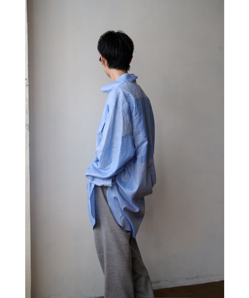 ANSNAM / 牛飼いプルオーバーシャツ(LinenCotton<CARLO RIVA)/O