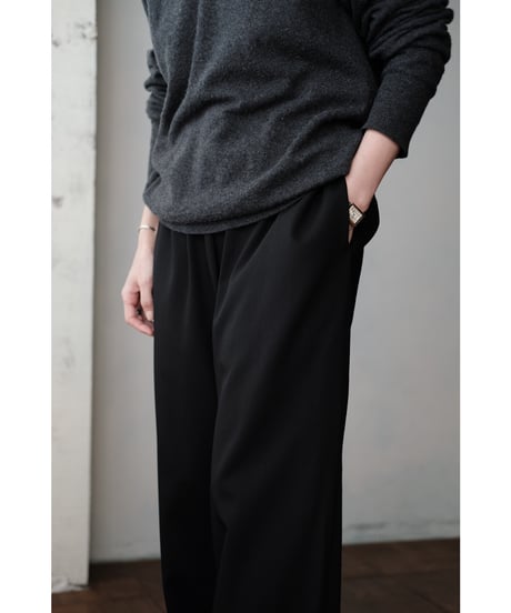 matereal / Silophil Wool Easy Slacks(Black)
