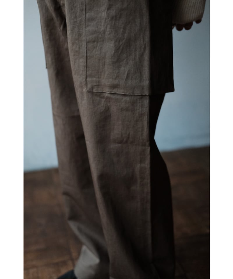 BISOWN / COTTON LINEN M43 TROUSERS(MILITARY GRE