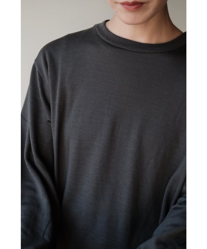 LIFiLL 100%ウール 長袖Tシャツ チャコール LIFiLL 100%ウール 長袖Tシャツ チャコール LIFiLL（リフィル）の