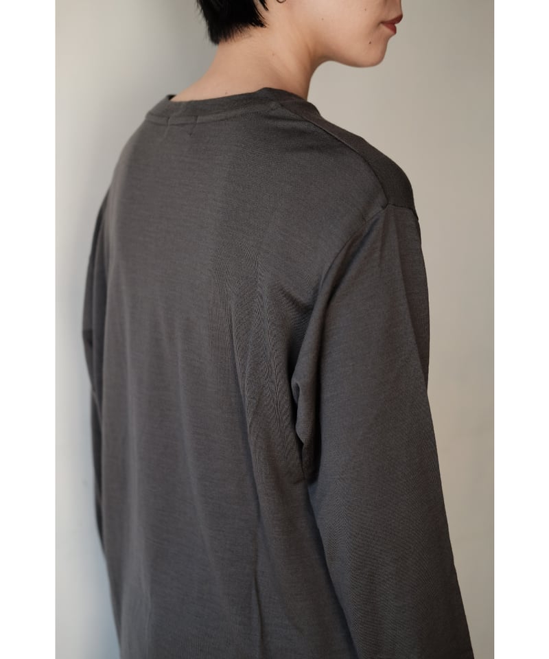 LIFiLL / Woolish Longsleeve Tee(Charcoal) | PARK